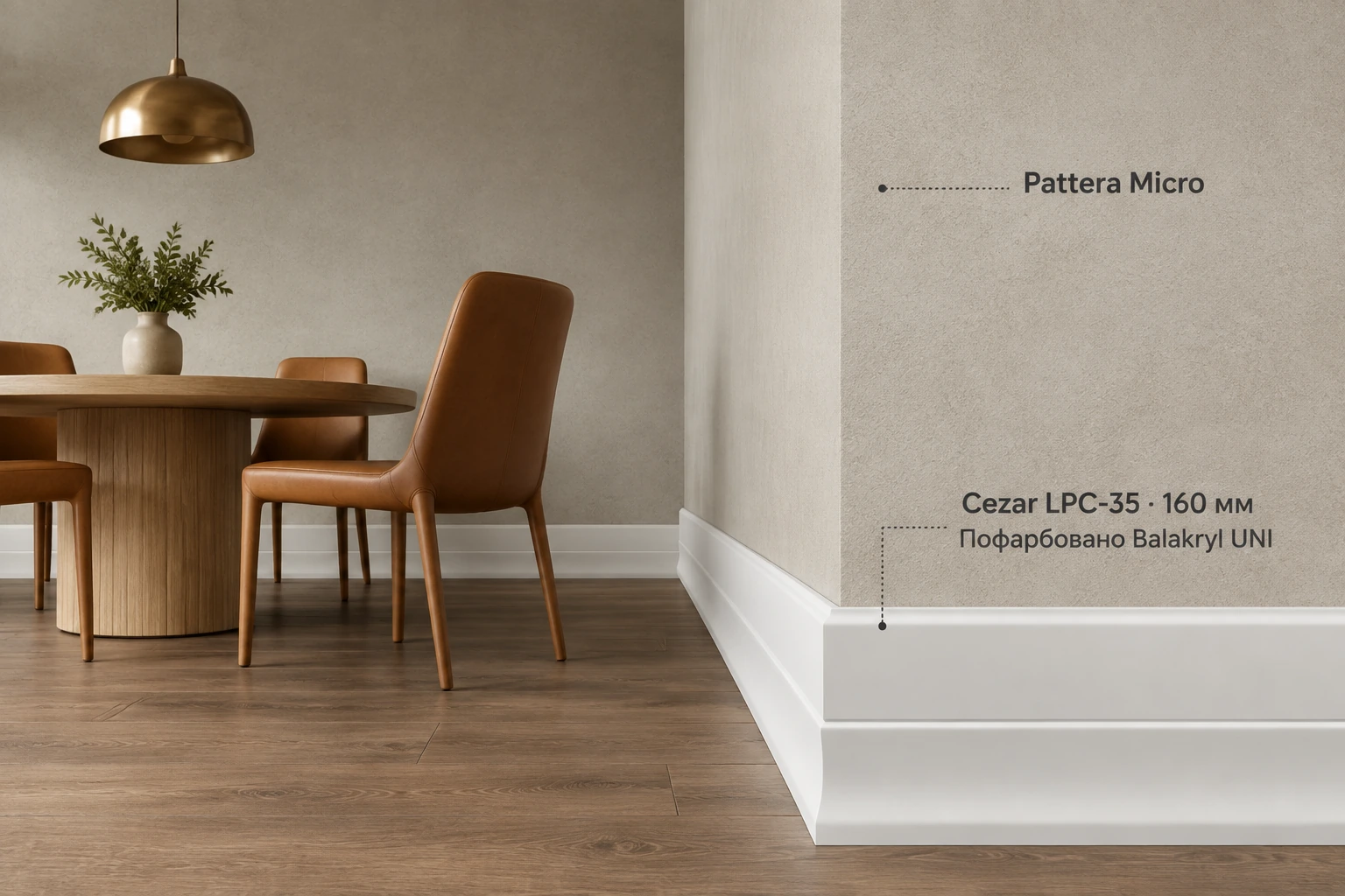 Білий рельєф їдальні · LPC-35 + Pattera Micro